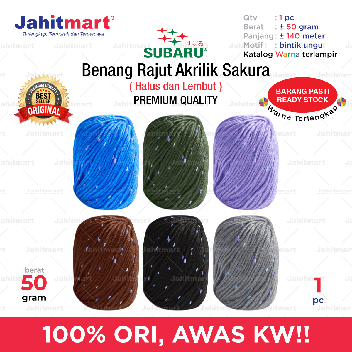 Benang-Rajut-Akrilik-Sakura-Bintik-Ungu-Foto-1