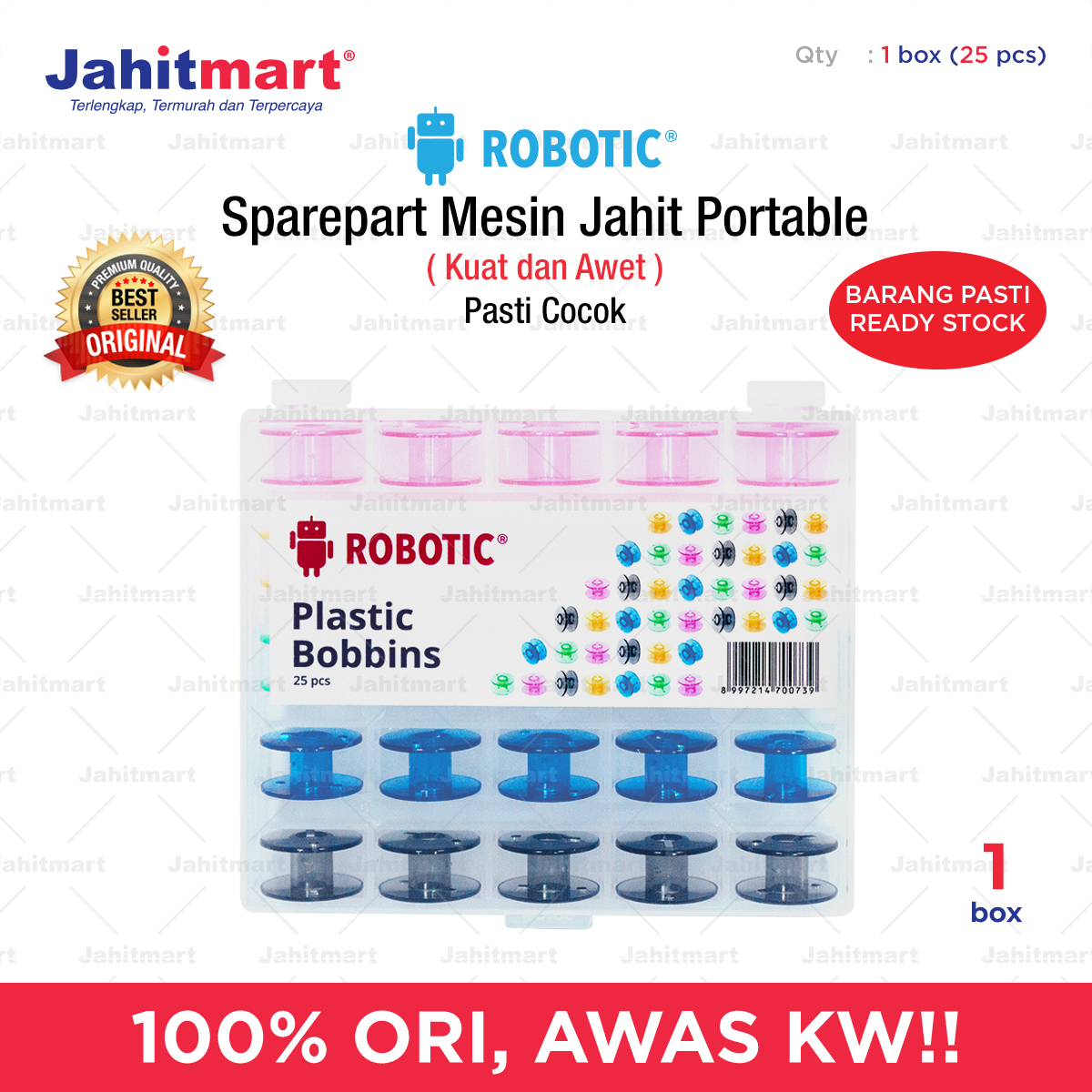 Bobbins-Spool-Plastik-Warna-Sparepart-Mesin-Jahit-Rumah-Tangga-Foto-1