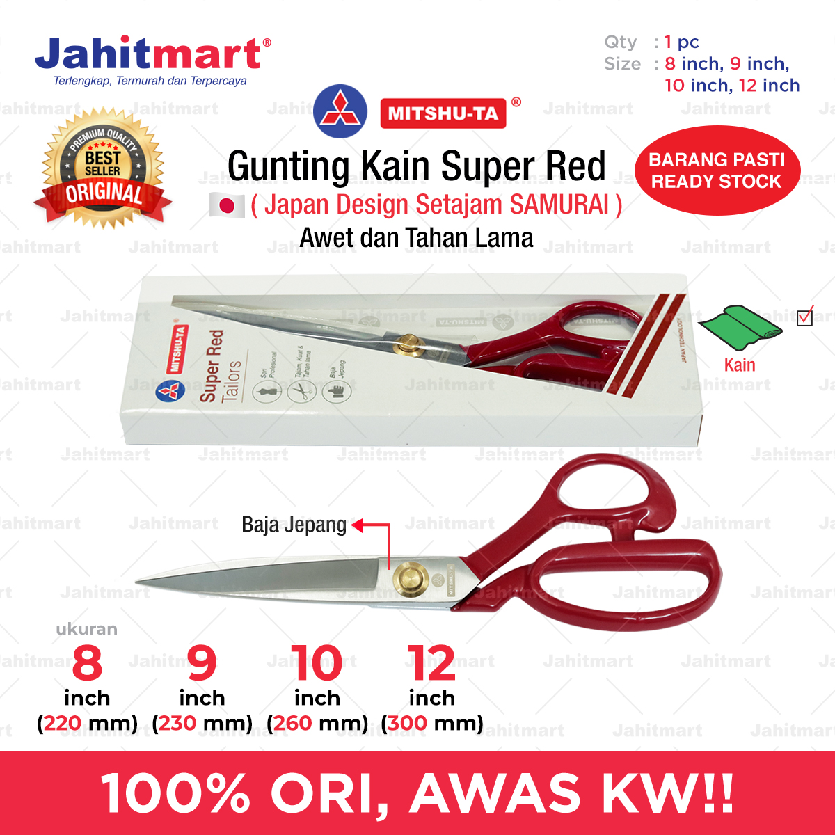 Gunting-Kain-_MITSHU-TA_-Tailors-Shears-Super-Red-Foto-1