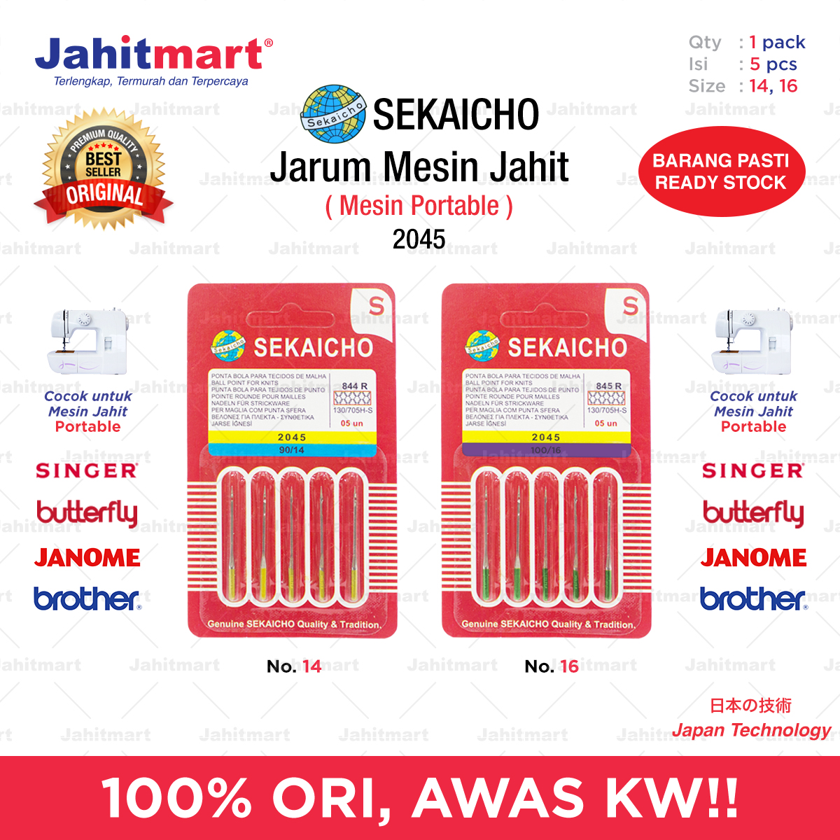 Jarum-Kaos-Spandek-Anti-Skip-Stitches-Foto-1