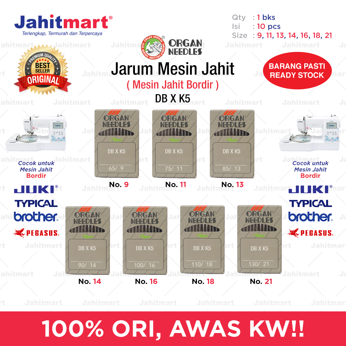 Jarum-Mesin-Jahit-_ORGAN-NEEDLES_-DBXK5-Pack-isi-10-Foto-1