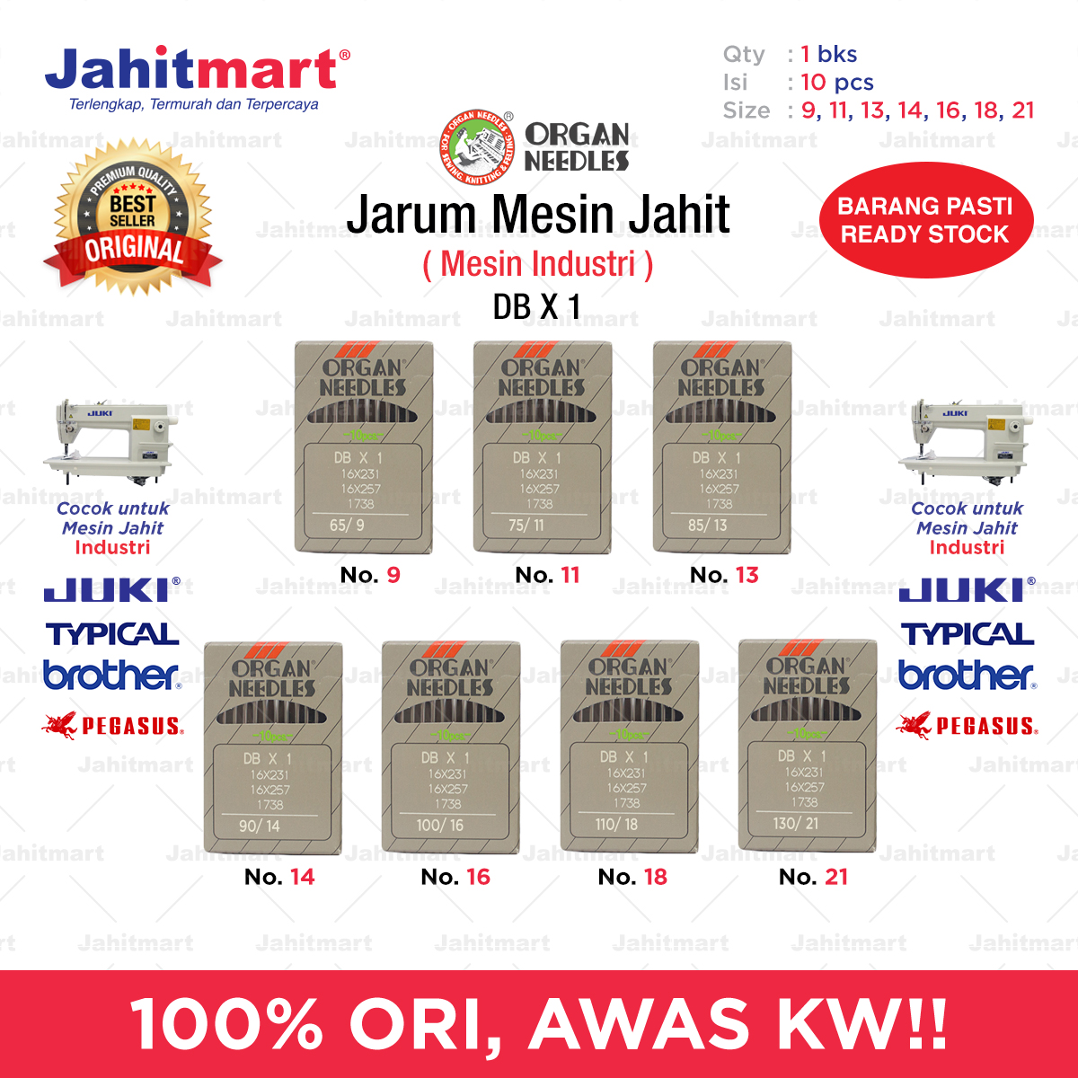 Jarum-Mesin-Jahit-_ORGAN-NEEDLES_-DBx1-Pack-isi-10-Foto-1