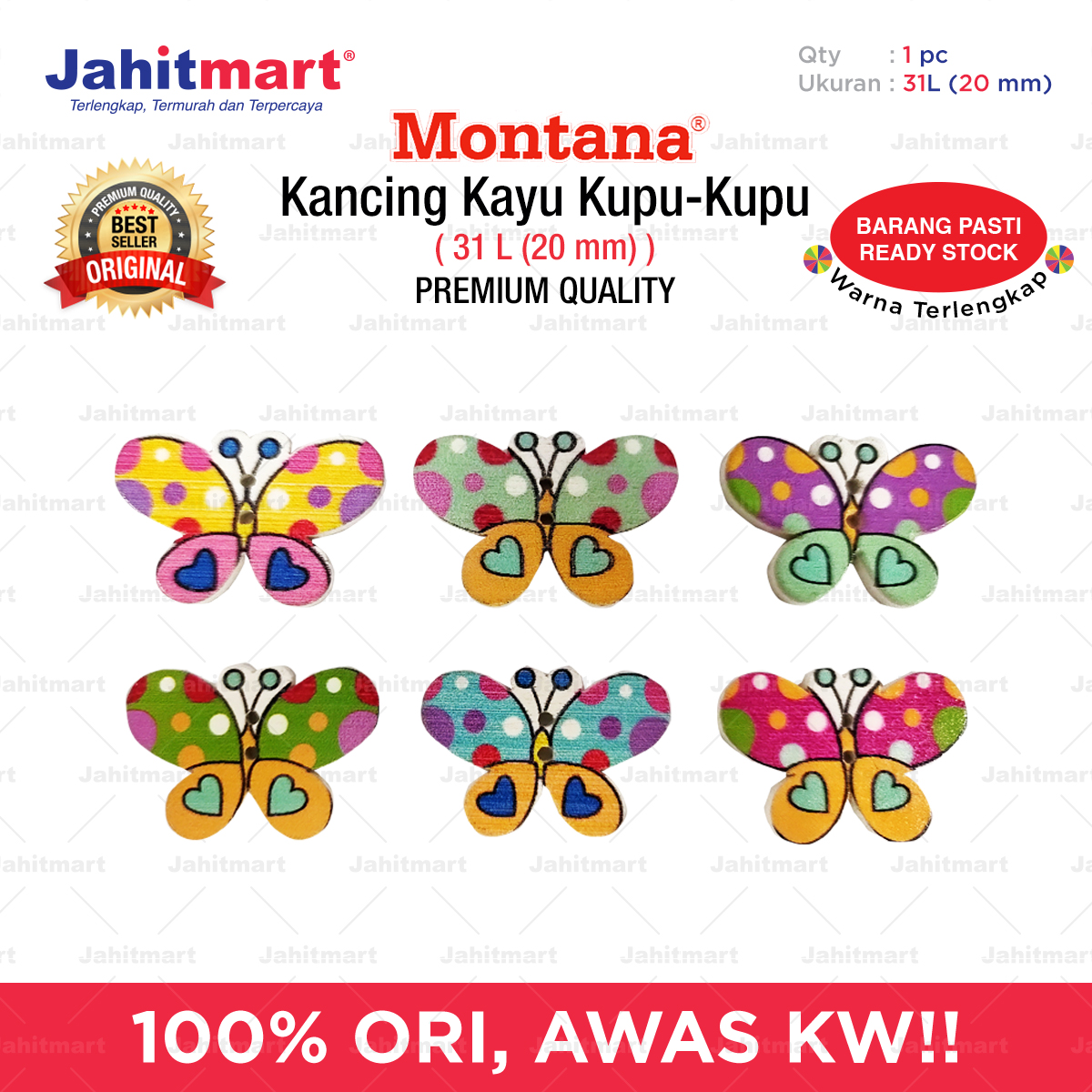 Kancing-Kayu_Kupu-Kupu