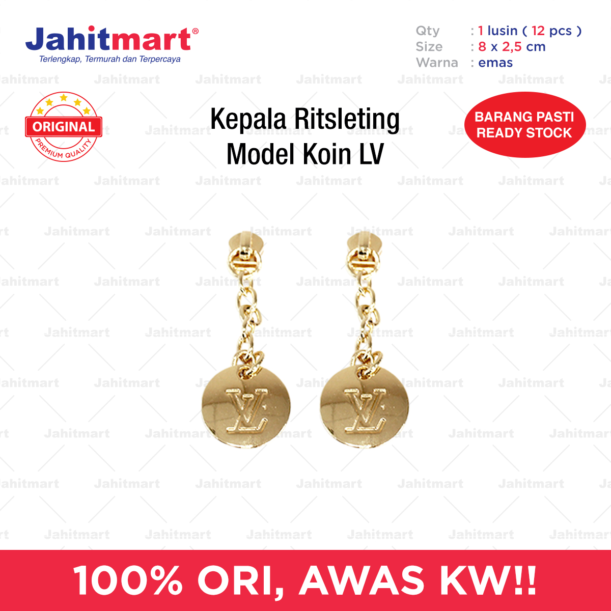 Kepala-Ritsleting-Model-Koin-LV-1