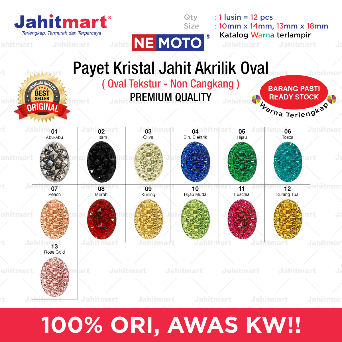 Kristal-Oval-Bertekstur-Non-Cangkang-Foto-1