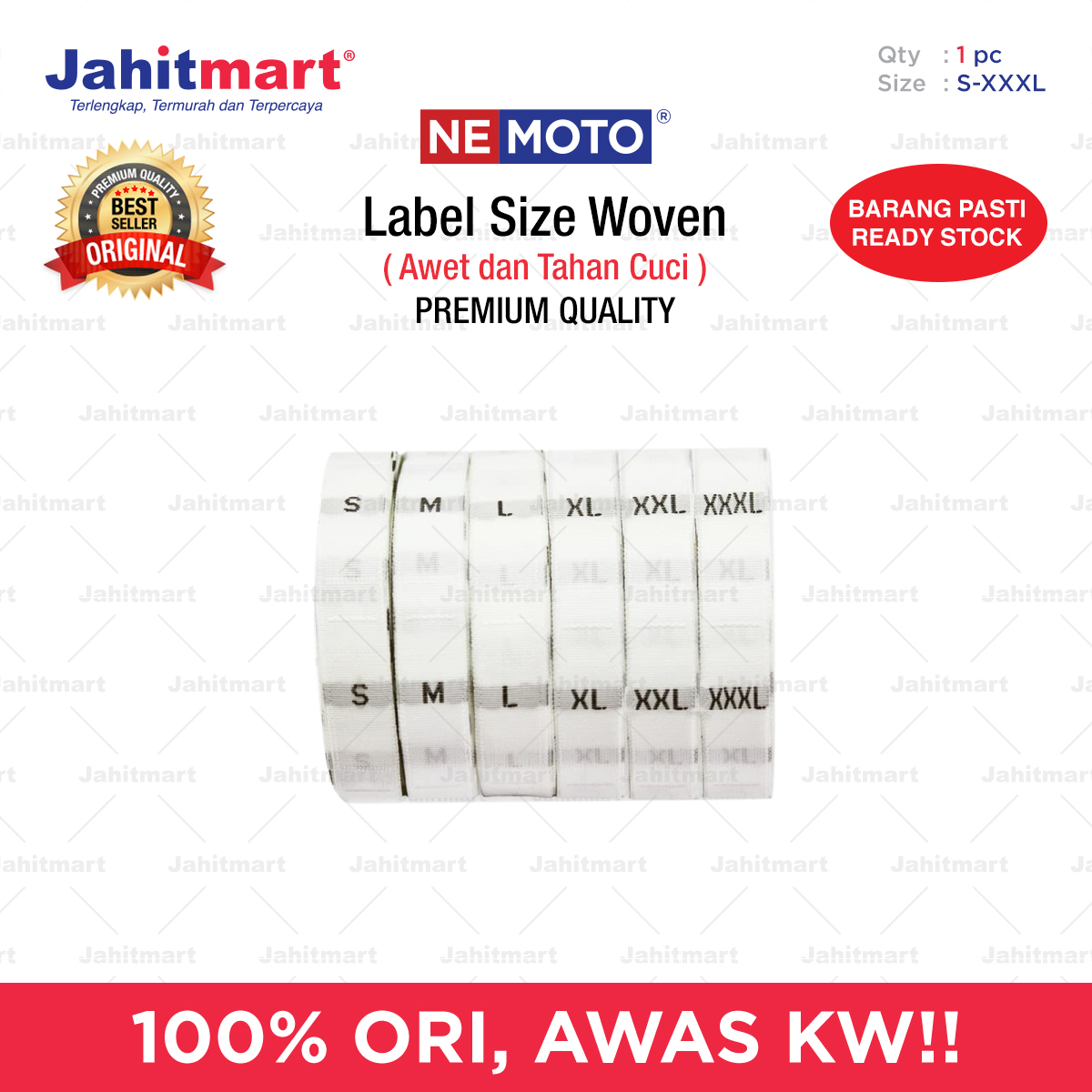 Label-Size-Woven-Warna-Putih-Gading-Foto-1