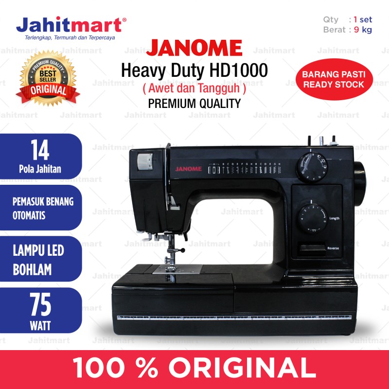 Mesin Jahit JANOME Heavy Duty HD1000 (Black Edition) (SLIDE 1)