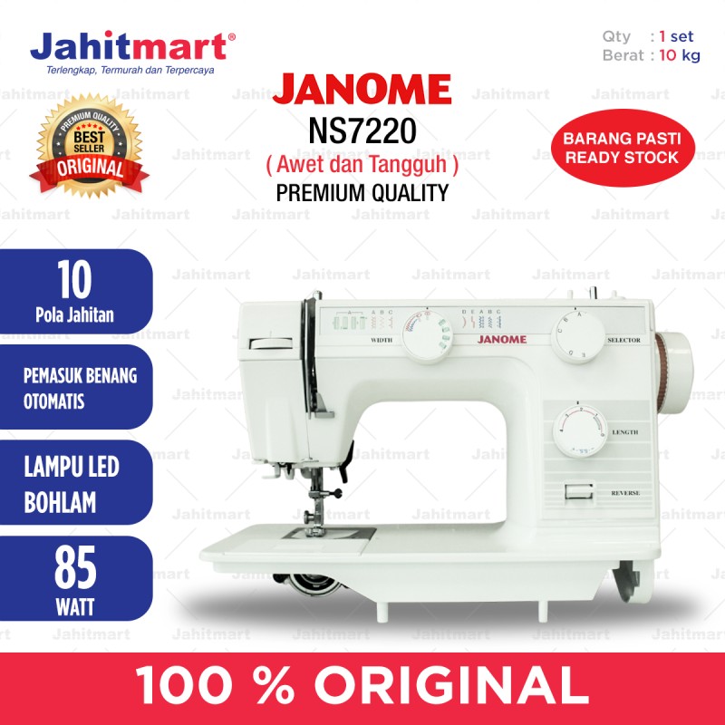 Mesin Jahit JANOME NS7220 (Semi Portable Body Besi) (slide 1)