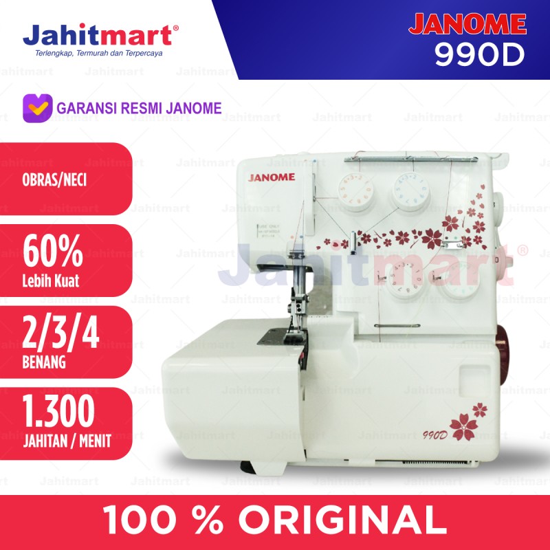 Mesin Jahit Obras dan Neci Janome 990D Portable (SLIDE 1)