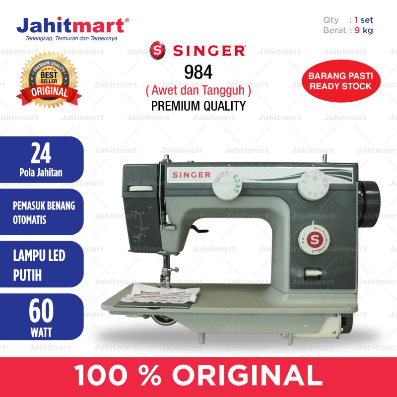 Mesin Jahit SINGER 984 (Semi Portable Body Besi) (1)