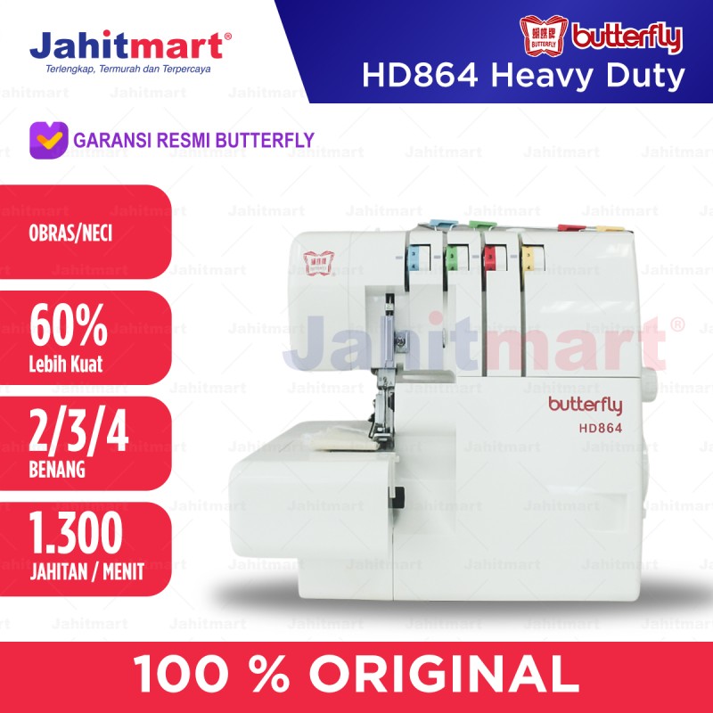 Mesin Obras dan Neci BUTTERFLY Heavy Duty HD 864 _ HD864 Portable (1)