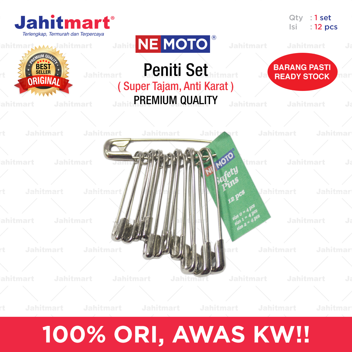 Peniti-Safety-Pin-Set-_NEMOTO_-Isi-12-Foto-1