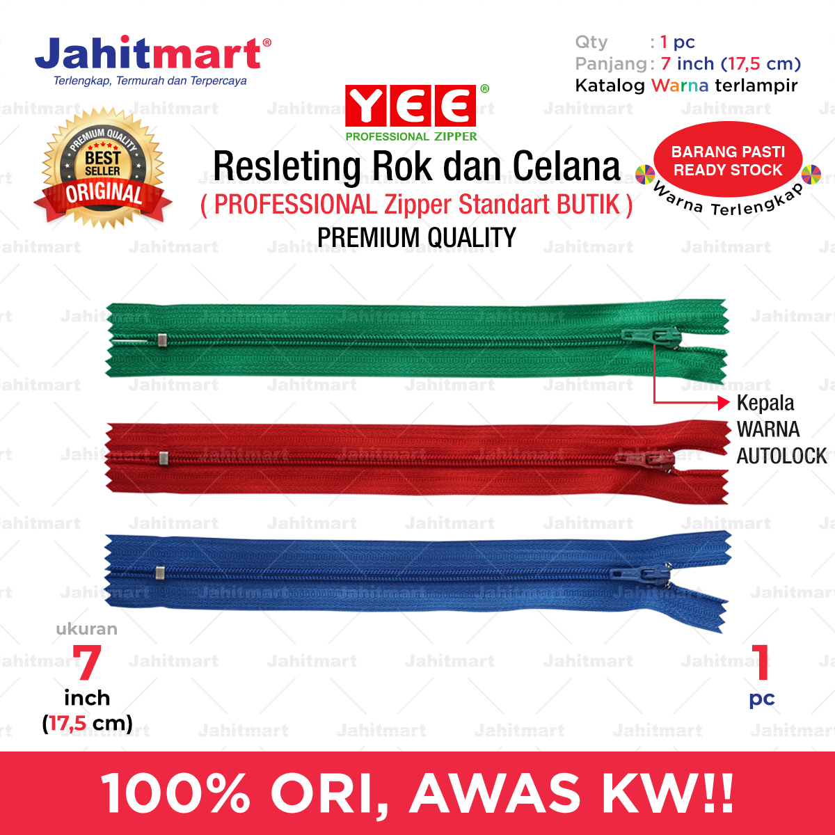 Resleting-Rok-dan-Celana-Auto-38-Pcs-7-inch-Foto-1