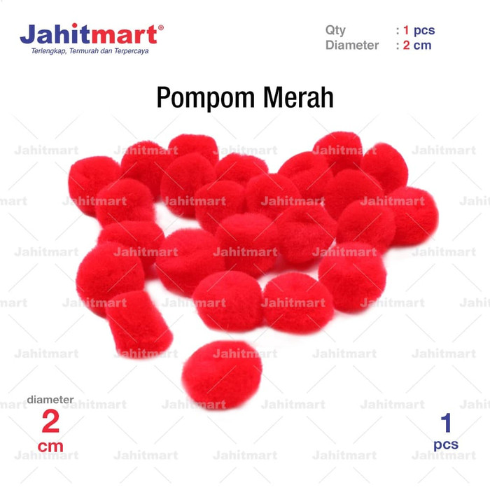 pompom-merah-2-cm